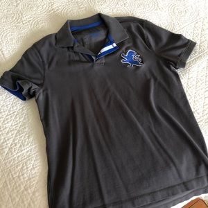 Gray Express Men’s Polo with Blue accents